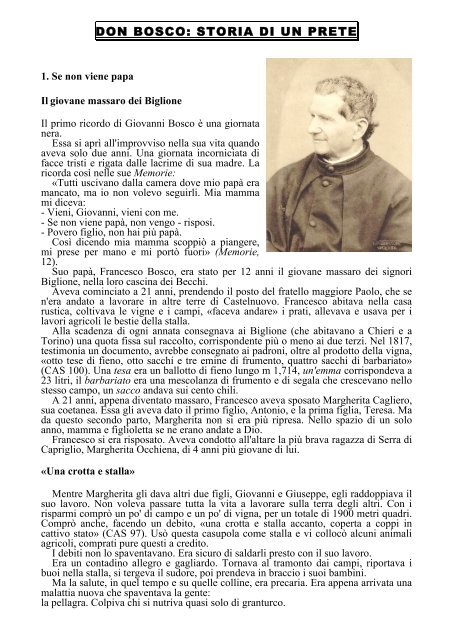 don bosco: storia di un prete - Opera Salesiani Don Bosco - Vasto