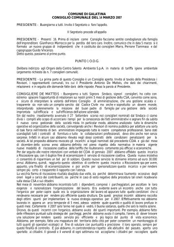 resoconto verbale (.pdf 122 Kb) - Comune di Galatina