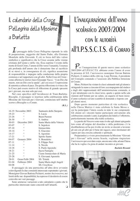 n. 6 novembre/dicembre 2003 - inComunione