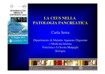 LA CEUS NELLA PATOLOGIA PANCREATICA Carla Serra