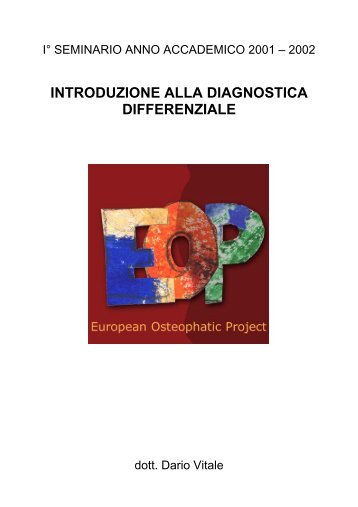 Introduzione alla diagnostica differenziale.pdf - Scuola di osteopatia