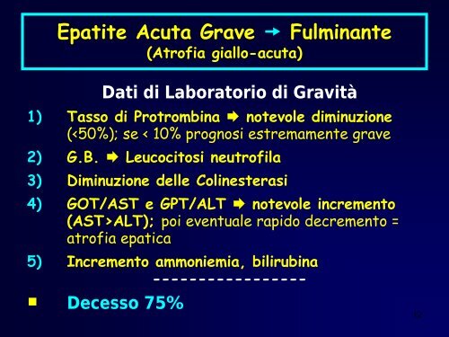 EPATITI VIRALI  - Facoltà di Medicina e Chirurgia