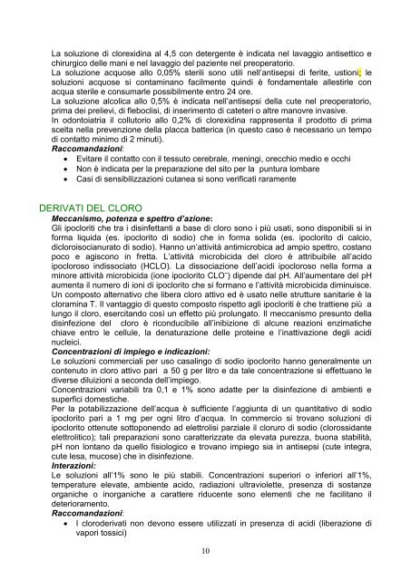 Antisettici, disinfettanti e antiparassitari - Azienda USL Roma H