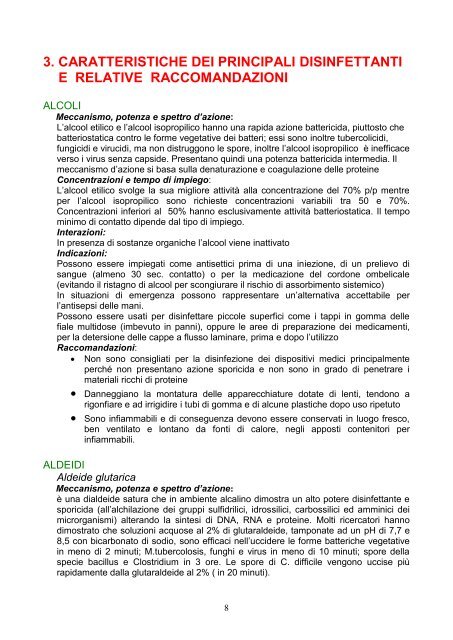 Antisettici, disinfettanti e antiparassitari - Azienda USL Roma H