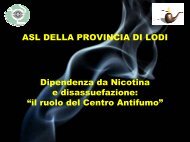 Dipendenze da Nicotina - ASL Lodi