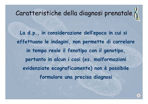 LA DIAGNOSI PRENATALE