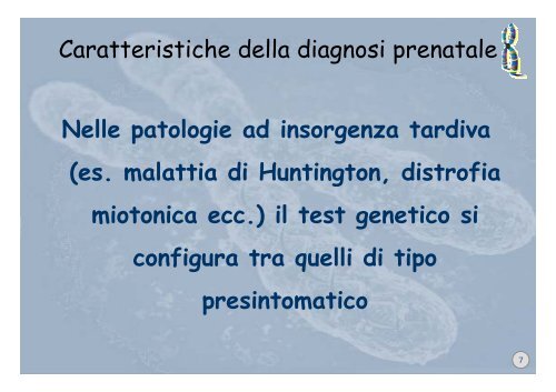 LA DIAGNOSI PRENATALE