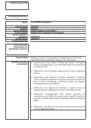 CURRICULUM VITAE Diploma di Laurea in Giurisprudenza ...