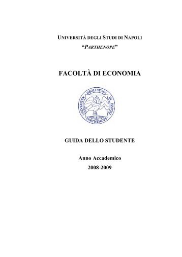 guida dello studente anno accademico 2008-2009 - Economia ...