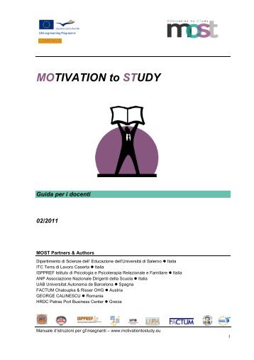 Manuale didattico per insegnanti (D) - MOST | Motivation to Study