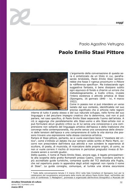 Paolo Emilio Stasi Pittore - Amaltea