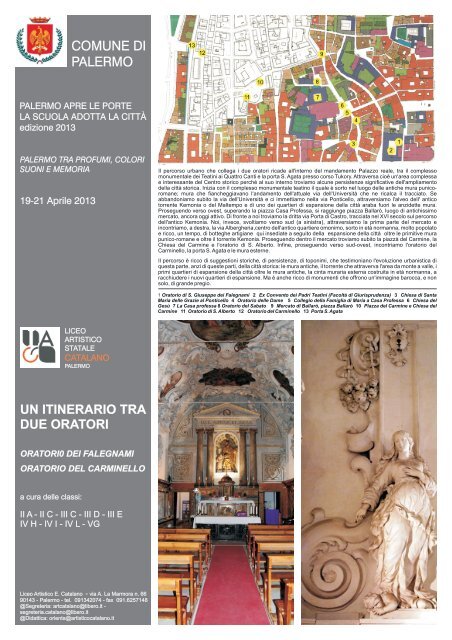 Un itinerario tra due oratori - Liceo Artistico Statale Catalano
