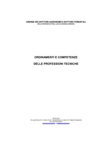 Nota competenze professionali - Ordine dei Dottori Agronomi e ...