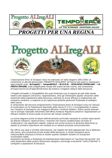 rapporto ali regali 2010/2011 - Federazione Italiana Della Caccia