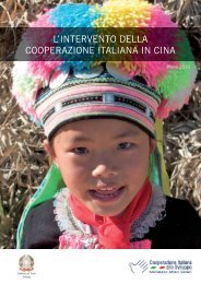 Gli interventi della cooperazione italiana in Cina