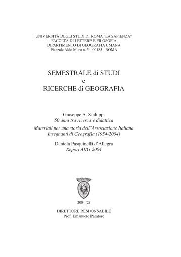 Report - Associazione Italiana Insegnanti Geografia