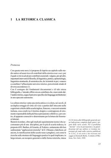 Capitolo 1 La retorica classica (PDF) - Firenze University Press