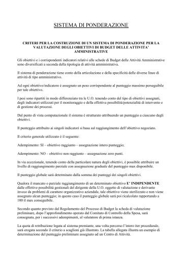 sistema di ponderazione - Azienda Ospedaliera S.Camillo-Forlanini