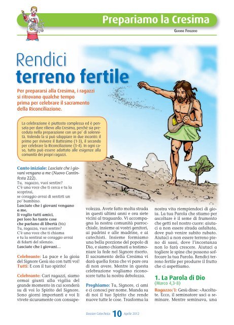 Prepariamo la Cresima – Rendici terreno fertile - Dossier Catechista