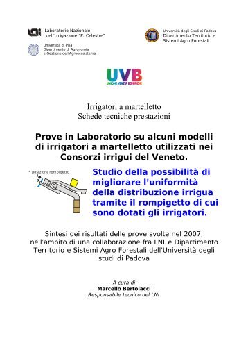 Relazione - Laboratorio Nazionale dell' Irrigazione