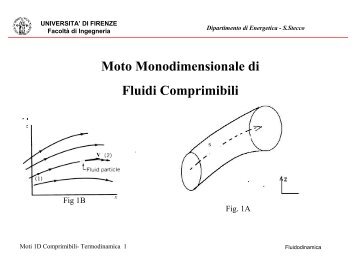 Moto Monodimensionale di Fluidi Comprimibili - Dipartimento di ...