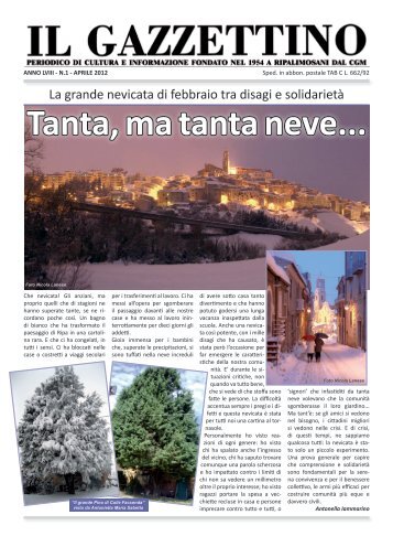 Il Gazzettino n. 1 Aprile 2012 - Comune di Ripalimosani