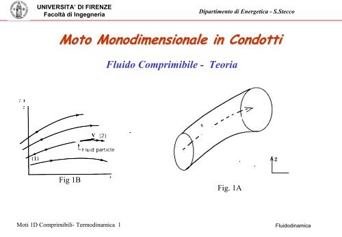 Cap 2.1 Flussi Comprimibili Termodinamica - Dipartimento di ...