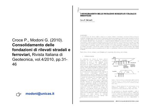 consolidamento delle fondazioni di rilevati stradali e ferroviari - jobsoil