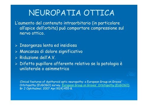 Differenti espressioni dell'oftalmopatia distiroidea - E. Medea