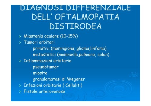 Differenti espressioni dell'oftalmopatia distiroidea - E. Medea