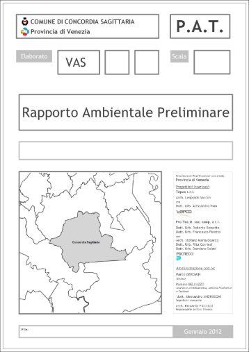 Rapporto Ambientale Preliminare - Comune di Concordia Sagittaria