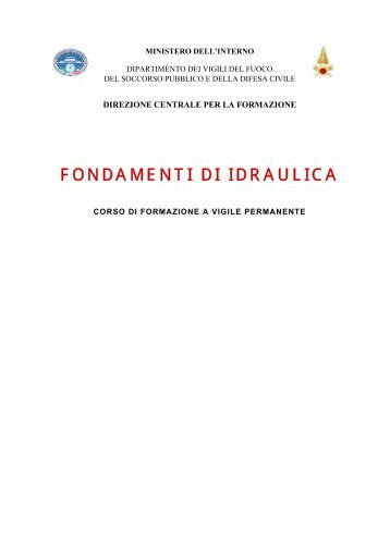 Fondamenti di Idraulica.pdf - Vigili del Fuoco Volontari di Nemi