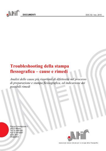 Troubleshooting della stampa flessografica – cause e rimedi - Atif