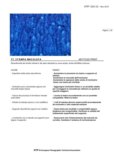 Troubleshooting della stampa flessografica – cause e rimedi - Atif