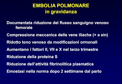 TEV - profilassi e terapia - Facolta' di Medicina e Chirurgia - Chieti