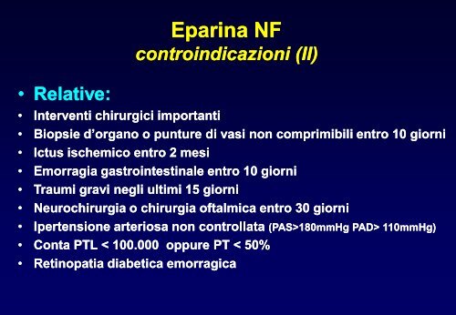 TEV - profilassi e terapia - Facolta' di Medicina e Chirurgia - Chieti