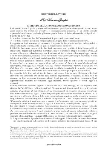 diritto del lavoro , appunti di giovanni gentil - StUdIaNdO.altervista.org