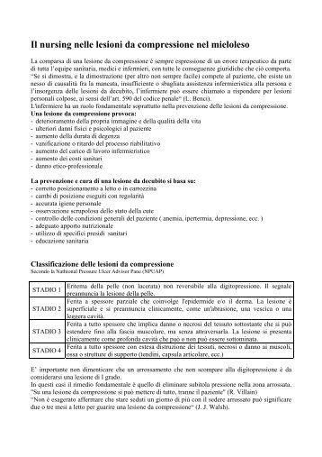 Il nursing nelle lesioni da decubito nel mieloleso - Somipar