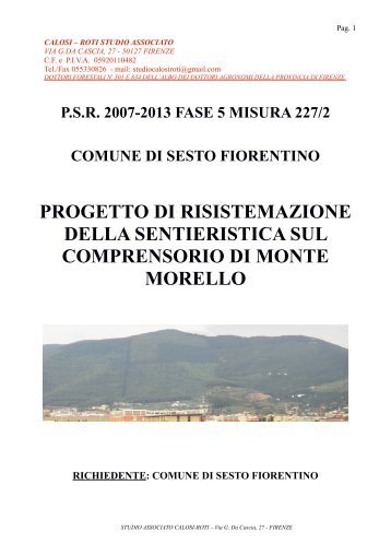 relazione generale - Comune di Sesto Fiorentino