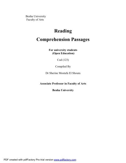 Reading Comprehension Passages-OK