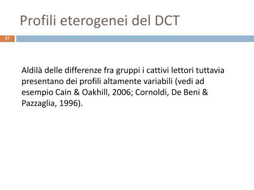 La valutazione del disturbo di comprensione - master disturbi ...