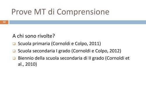 La valutazione del disturbo di comprensione - master disturbi ...