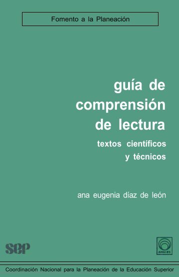 guia de comprension de lectura. textos cientificos y tecnicos