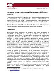 Paolo Viel La regata come metafora del Congresso di Merano - Aif