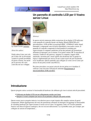Un pannello di controllo LCD per il Vostro server Linux - Ibiblio