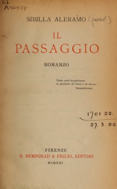 Il passaggio, romanzo - LesWiki