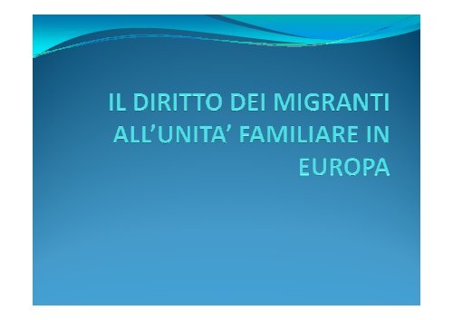 slides diritto unità familiare