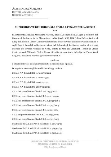 Scarica il curriculum in f.to pdf - Albo Consulenti Tecnici e Periti ...