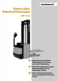 Elektro-Geh- Gabelhochhubwagen WP 10 E Ergonomisch gestalteter