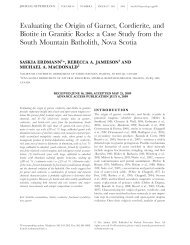 Evaluating the Origin of Garnet, Cordierite, and Biotite in Granitic ...
